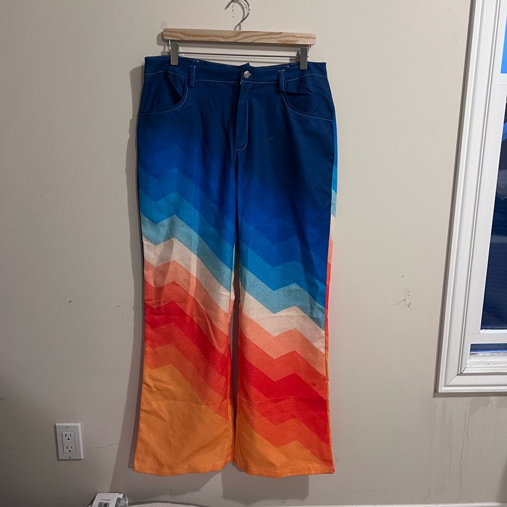 Colorful Chevron Pattern Pants